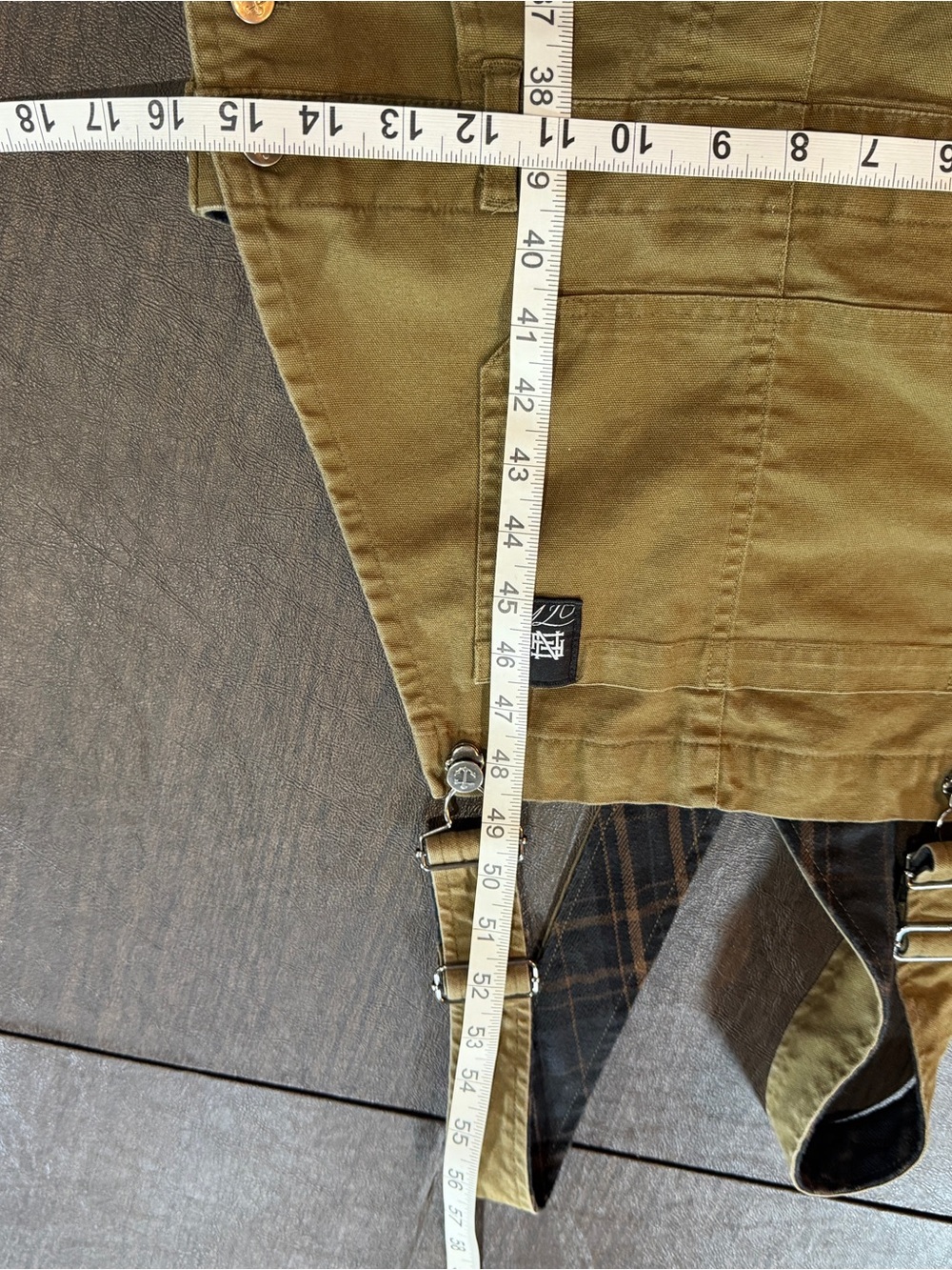 Flog nor Fail Montana Men's Overalls in Brown Sz M - Picture 6 of 14